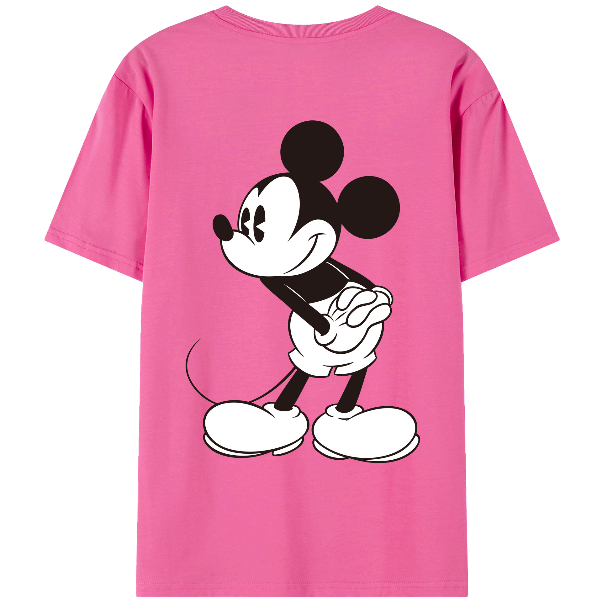 （画像用） ミッキーマウス Mickey Mouse レディース半袖Tシャツ(バックプリント)